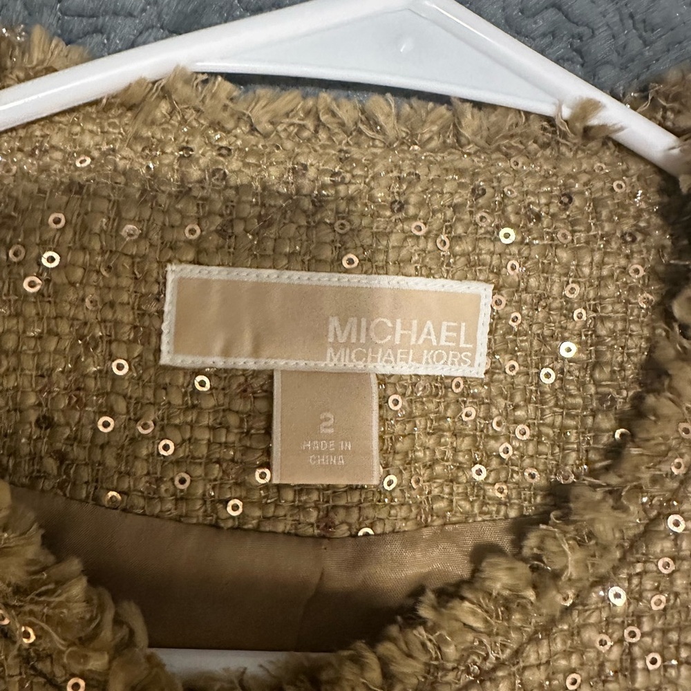 Cropped gold jacket - Picture 5 of 9